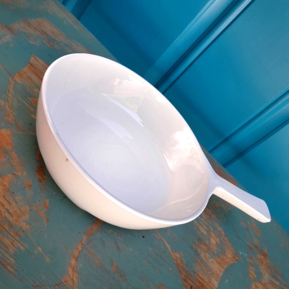 Frying Pan Corning Ware White Pattern Glass Pearl Microwave Mini Cookware 7 inch - Picture 13 of 13